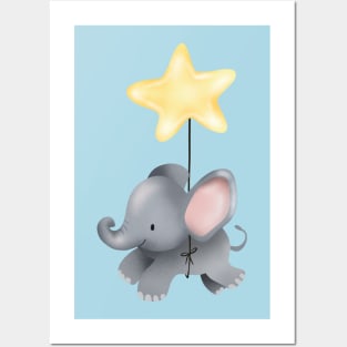 cute elephant Posters and Art